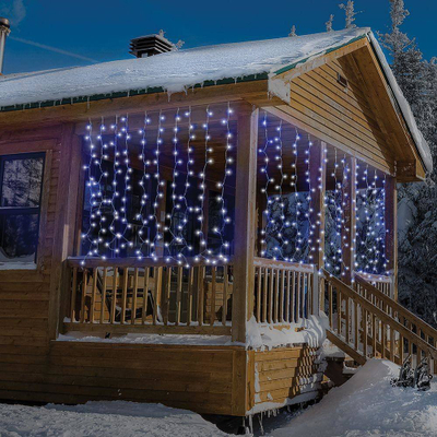 Perde dekorative LED Koopman, 240 LED, 12 mënyra drite, e bardhë e ftohtë