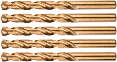 Stërvilë metali Neo HSS Co 10.5mm, set 5 copë, ngjyrë ari