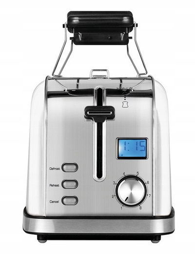 Tостер SAM COOK PSC-60/W, 950W, 8 нивоа на печење, LCD екран, бел