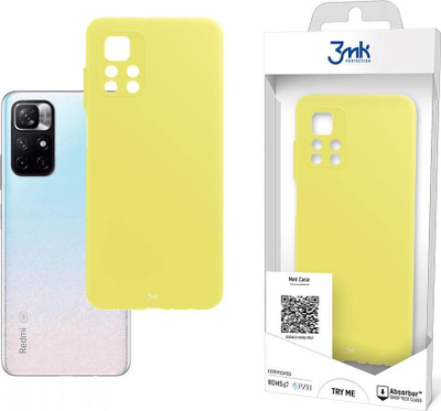Mbrojtëse telefoni 3MK Matt Case për Xiaomi Redmi Note 11 4G 11S, e butë, matte, e verdhë lime
