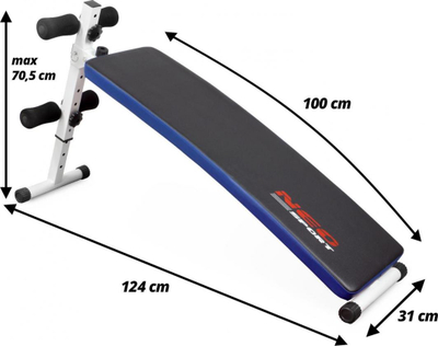 Stol i pjerrët fitnesi Neo-Sport NS-05, i zi / kaltër