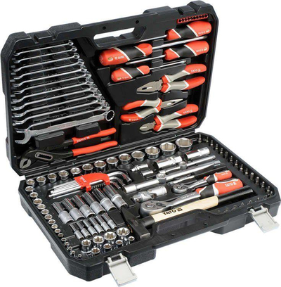 Set mjetesh pune Yato YT-38901, 1/4", 1/2", 122 copë