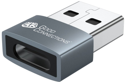 Adapter USB Good Connections USB 2.0, USB A në USB C, set 2 copë, i zi