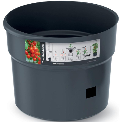 Саксија за домати Prosperplast Tomato, со решетка, 18L, темно сива