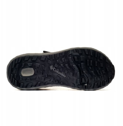 Sandale për burra Columbia Konos Hiker 3-Strap, nubuk me material tekstili, shollë gome, të zeza me jeshile