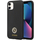 Kapak telefoni Guess GUHCN614DGPK për iPhone 11 XR, silikoni, Logo Strass 4G, i zi