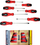 Set kaçavidash AWTools AW30802, 7 copë, çelik S2, kuqe e zezë