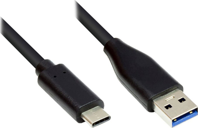 Кабел УСБ Good Connections УСБ 3.0 во УСБ-Ц, 0.5m, УСБ 3.2 Gen 1, црн