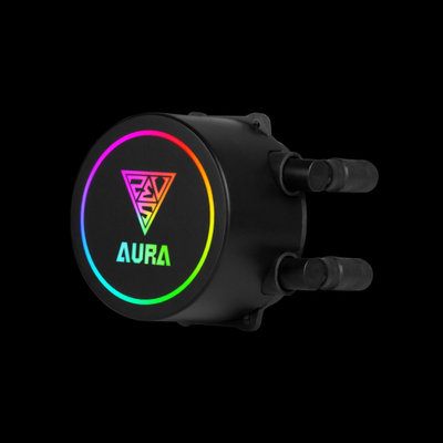 Ftohës uji për CPU Gamdias Aura GL120, 120mm, RGB, i zi