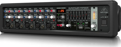 Mikser i amplifikuar Behringer Europower PMP550M, 500W, 5 kanale, i zi