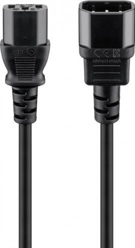 Kabllo zgjatëse rryme Wentronic Goobay, 3.5 m, C14 në C13, e zezë