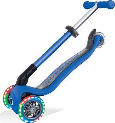 Trotinet Globber Junior Foldable Lights, 3 rrota, me drita LED, blu