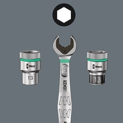 Set veglash Wera 8100 SA 6 Zyklop Speed, 28 pjesë, 1/4", në kuti tekstili