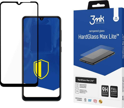 Xham mbrojtës 3MK HardGlass Max Lite për Samsung Galaxy A12 A32, 9H, transparent