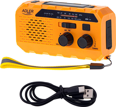 Radio portative multifunksionale me panel diellor, 1200mAh, power bank, jeshile