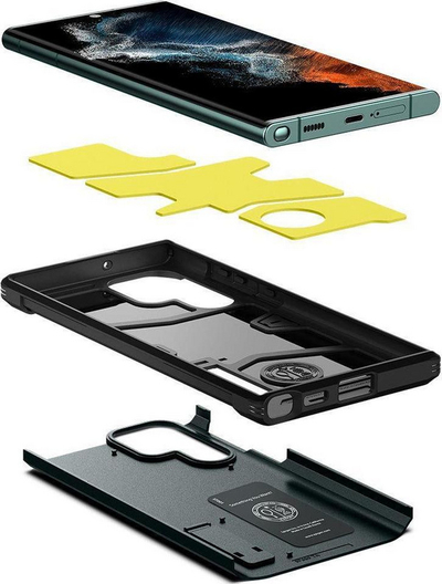 Mbrojtëse Spigen për Galaxy S22 Ultra, e gjelbër