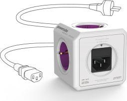 Rrip elektrik PowerCube + 4 priza udhëtimi, rozë (1820/FRRW4P)