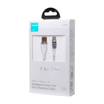 Kabllo karikimi Joyroom S-UL012A3, USB-A në Lightning, 1.2m, 2.4A, e bardhë