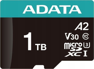 Kartë memorie ADATA Premier Pro microSDXC, 1TB, Class 10 UHS-I U3 A2 V30