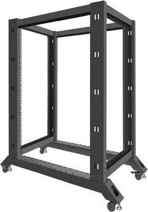Raft i hapur serverik Lanberg Stand Open Rack 22U, 600x1000, ngjyrë e zezë