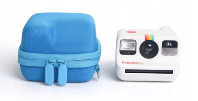 Çantë mbrojtëse LoveInstant për Polaroid Go, trup i fortë, xhep mrena, blu