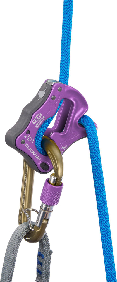 Pajisje sigurimi Climbing Technology Click Up, për litar të vetëm, metalike