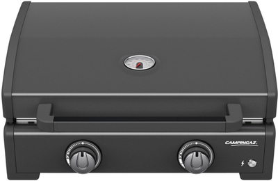 Pllakë grilli Campingaz Onyx 2, me kapak kupolë, 2 djegës, inox