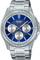 Orë dore Casio Enticer MTP-1375D-2A1, analog, çelik inox, me kornizë blu