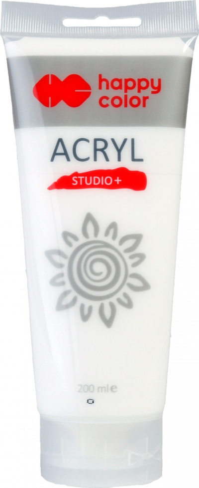 Ngjyrë akrilike Happy Color Studio, 200 ml, Titanium White, e bardhë