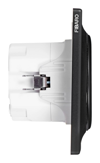 Prizë inteligjente Fibaro FGWOF-011-8 Type F, murale, e zezë