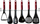 Set lugë kuzhine Berlinger Haus BH-6325, 6 copë, të zeza
