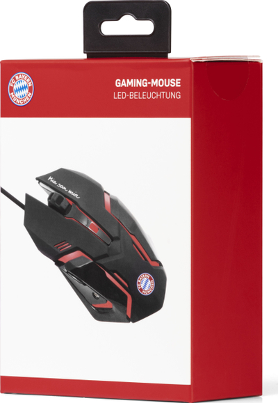 Maush gaming Snakebyte FCB Bayern, 2400 DPI, LED, i zi me të kuqe