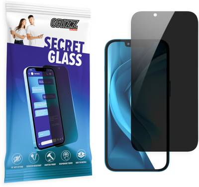 Mbrojtës ekrani GrizzGlass Matte SecretGlass Apple iPad Mini 2, qelq i temperuar, efekt privatësie, i zi