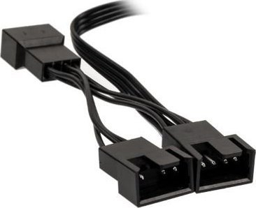 Kabull ndarës Kolink PWM, 4-pin në 3 x 4-pin, 0.35m, i zi