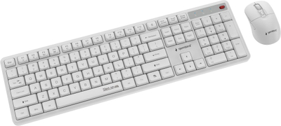 Set tastiere dhe mausi Gembird Silent Key Pro Business KBS-WMS-01-W, wireless, i bardhë