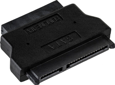Adapter Akyga AKCA53, Slim SATA 13 pin në SATA 22 pin, i zi