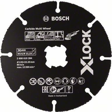 Disk prerës BOSCH X-LOCK (2608619284), 125mm