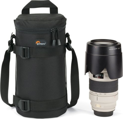 Kuti objektivi Lowepro Lens Case, 11 x 26 cm, që s’e ze uji, e zezë
