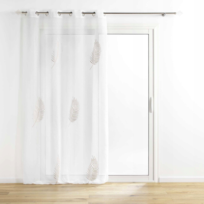 Perde e hollë transparente Douceur D Intrieur GINKGOLD, 140x240 cm, bezhë