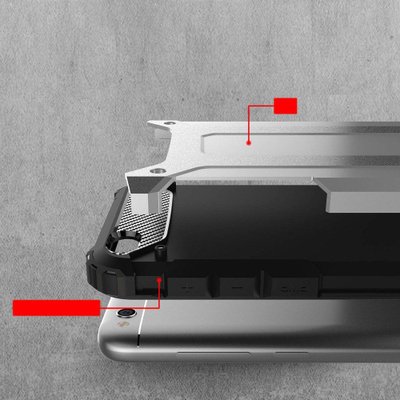 Kuti mbrojtëse Hurtel për Xiaomi Redmi Go, e fortë po dhe fleksibile, anti-shok, blu me të zezë