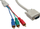 Kabllo video InLine VGA në RCA x3, 2m, e bardhë