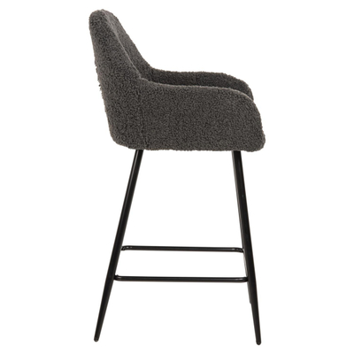 Stol mesatar Strike 50x50x94,5Hcm (HM8592.01), gri/ zezë