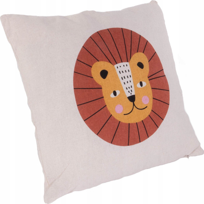 Jastëk për kalamajt Home Styling Collection Safari Lion, 40 x 40 cm, me shumë ngjyra