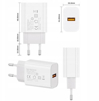 Karikues rrjeti BOUNN QC3.0, 3000mA, Quick Charge 3.0, i bardhë