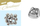 Këmborë dekorative MFP Jingle Bells, 2 cm, set 12 copë, ngjyrë argjendi