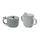Set ushqimi gote dhe pjate- Deer friends -Grey