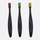 Set furça për dhëmbë Promis Trio Black kPRM005, të zeza, 3 copë
