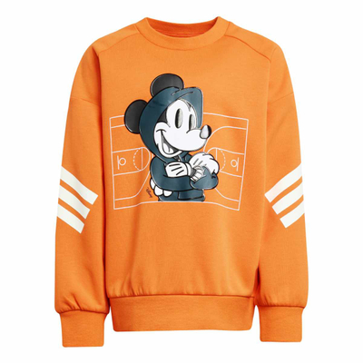 Bluzë Adidas Disney Mickey Mouse JL9188, pambuk, portokalli