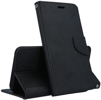 Калфa портфељ Fancy Book Case за Samsung Galaxy J7 2016, магнетно затворање, еколошка кожа, црн