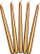 Qirinj të hollë metalikë, 24 cm, set me 10 copë, ngjyrë ari